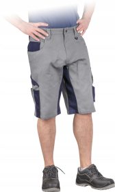 Spodnie robocze krótkie POND – męskie szorty robocze z bawełny, z kieszeniami i uchwytem na klucze, idealne na upalne dni w pracy.