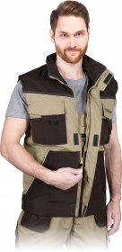 bezrękawnik ocieplany LH-FMNW-V beżowo-brązowy