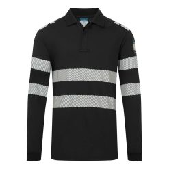 Koszulka trudnopalna Polo z długim rękawem PW3 Modaflame Knit FR733 Portwest