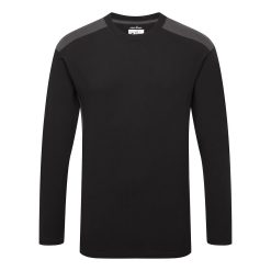 Dwukolorowy bawełniany T-shirt z długimi rękawami W1664 Portwest